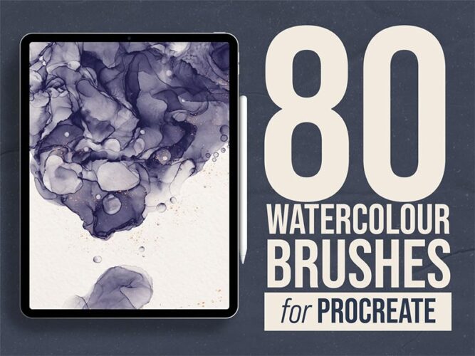 Realistic Watercolour Procreate Brushes   download procreate