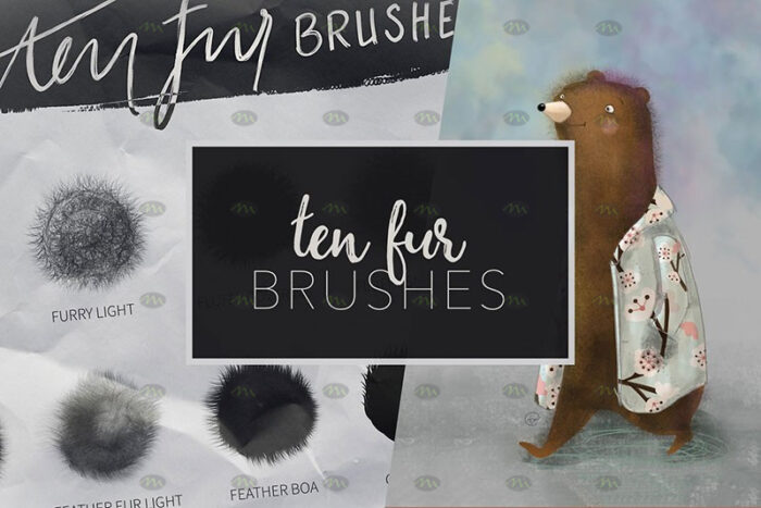 download Cartoon animal fur Procreate brushes procreate