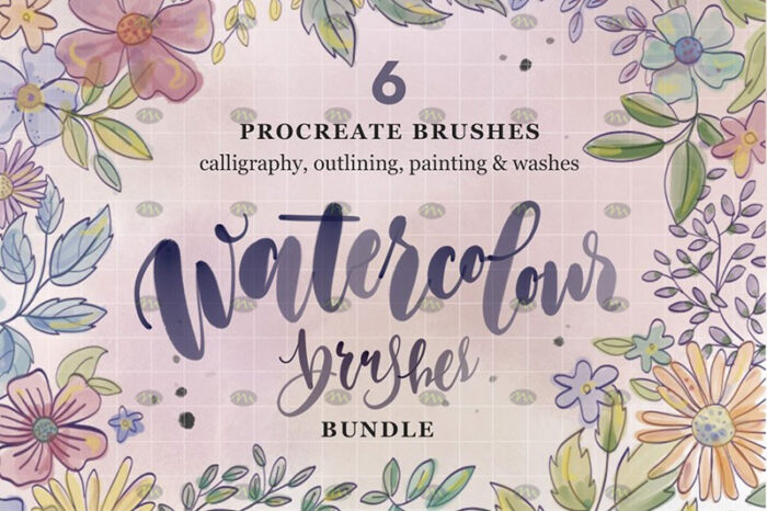 download Procreate Watercolor Lettering Brushes procreate