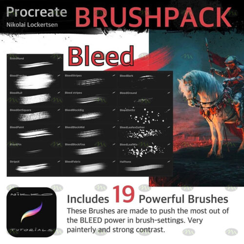 download 19 Procreate brushes with a great sense of painting procreate